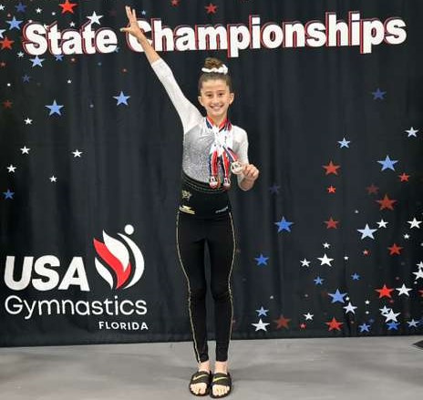 Miranda, campeona estatal de gimnasia