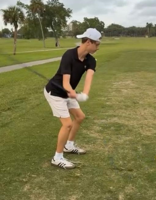Santi, swing de golf